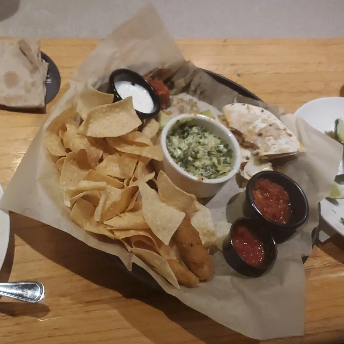Wonton Tacos and an Appetizer Sampler