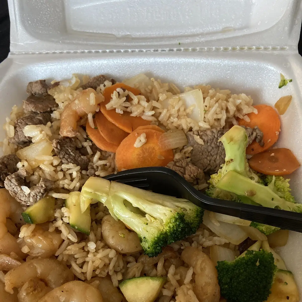 Low Carb Hibachi Shrimp with Double Vegetables