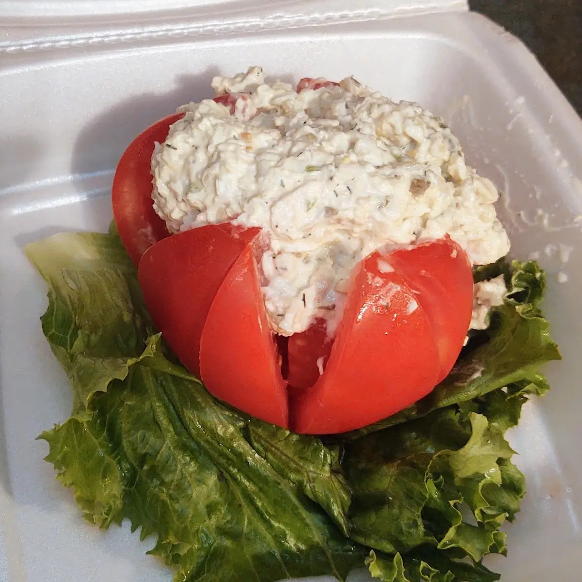 Chicken Salad Stuffed Tomato