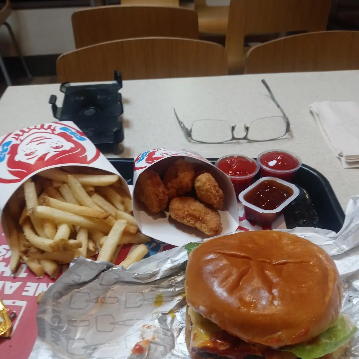 Cheese Burger Combo and Nuggets
