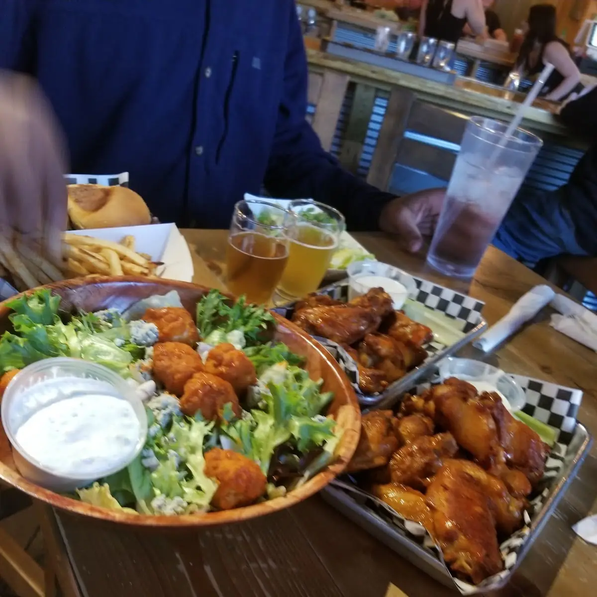 Buffalo Chicken Salad and Wings