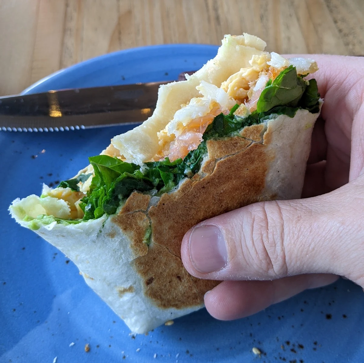 Smoked Salmon & Avocado Wrap, Shaka Cafe