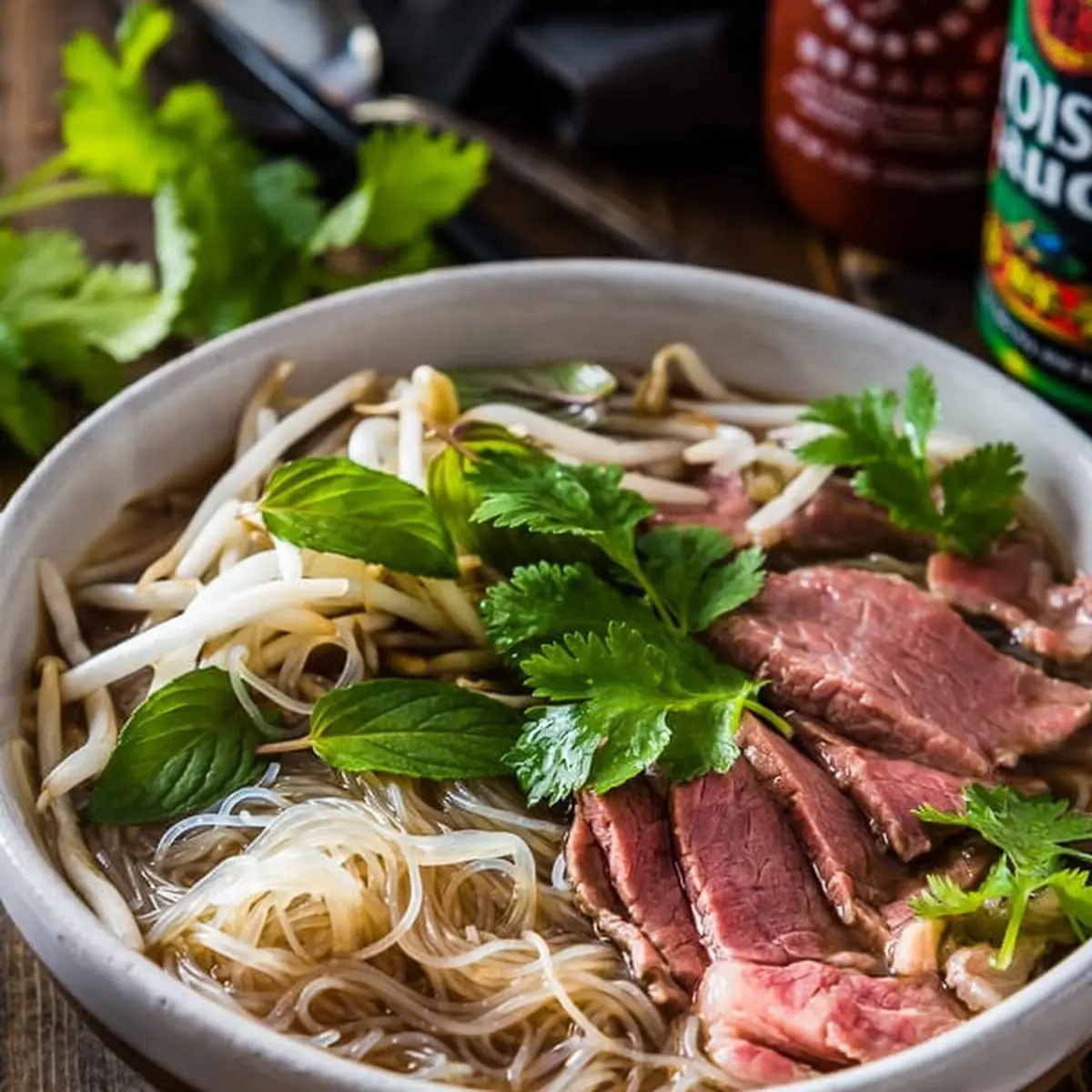 Beef Mea & Rice Noodle Soup