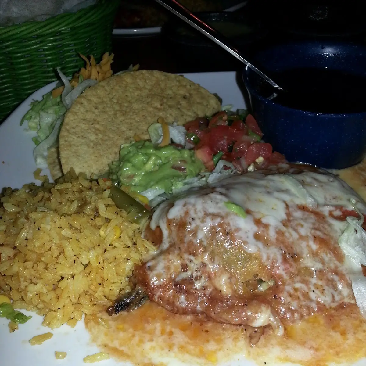 Chili Relleno with Crispy Taco Combo