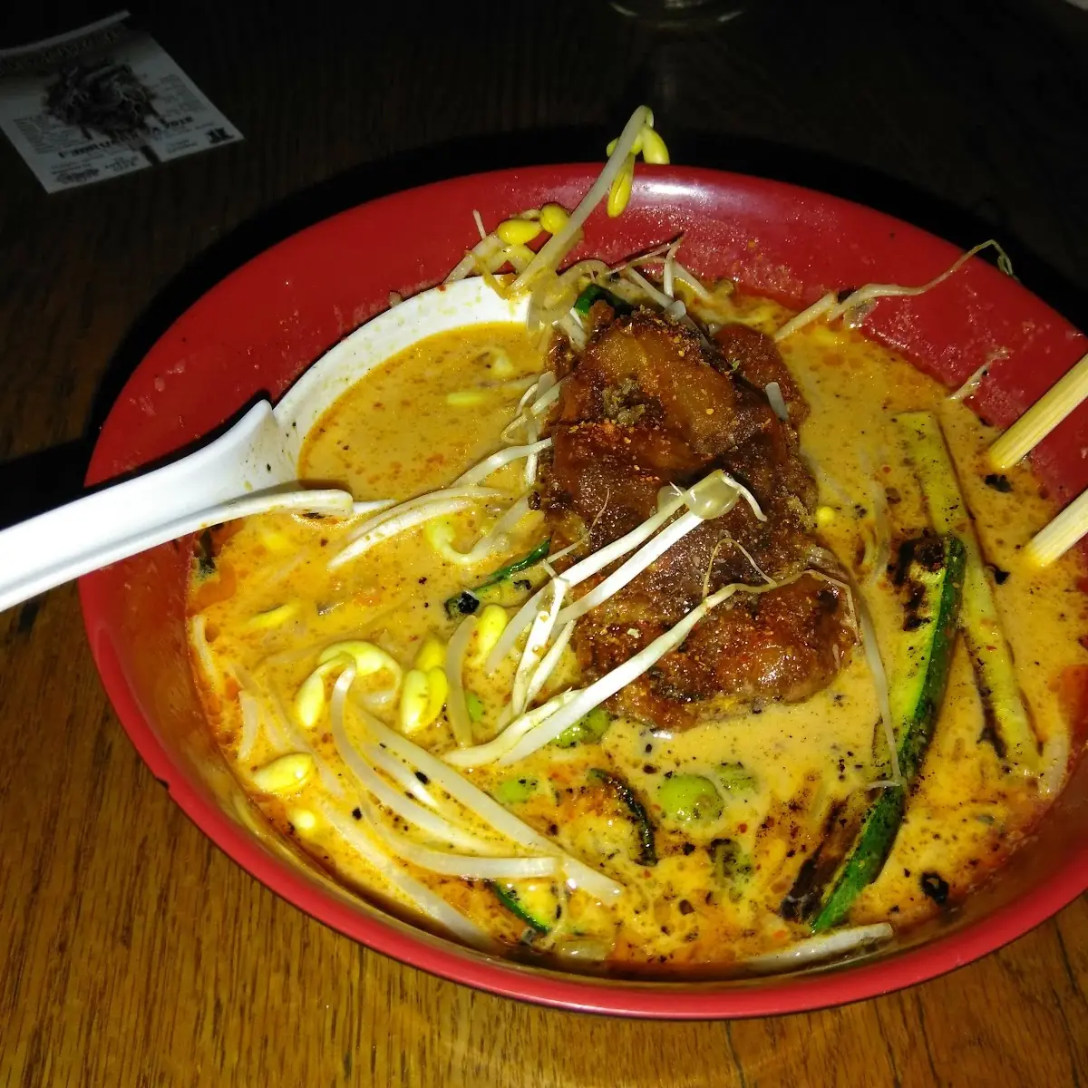 Red Curry Ramen with Soft Shell Crab
