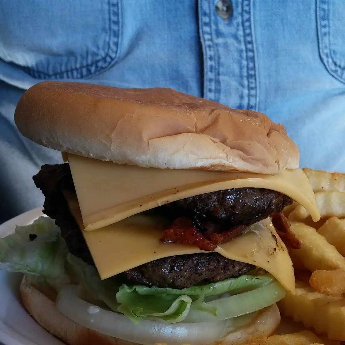 Paw-Paw's Special Bacon Double Cheeseburger
