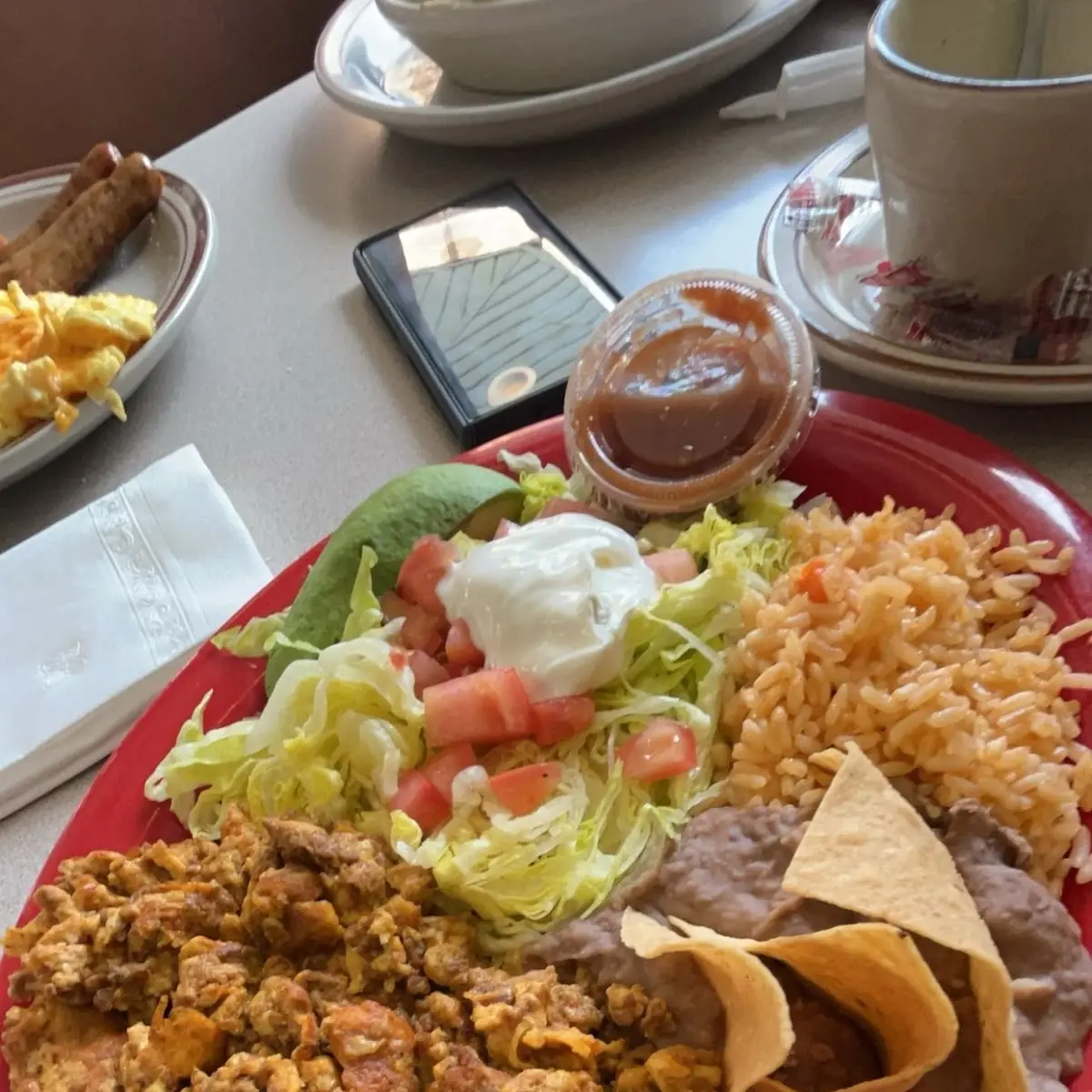 Spanish Rice & Refried Beans