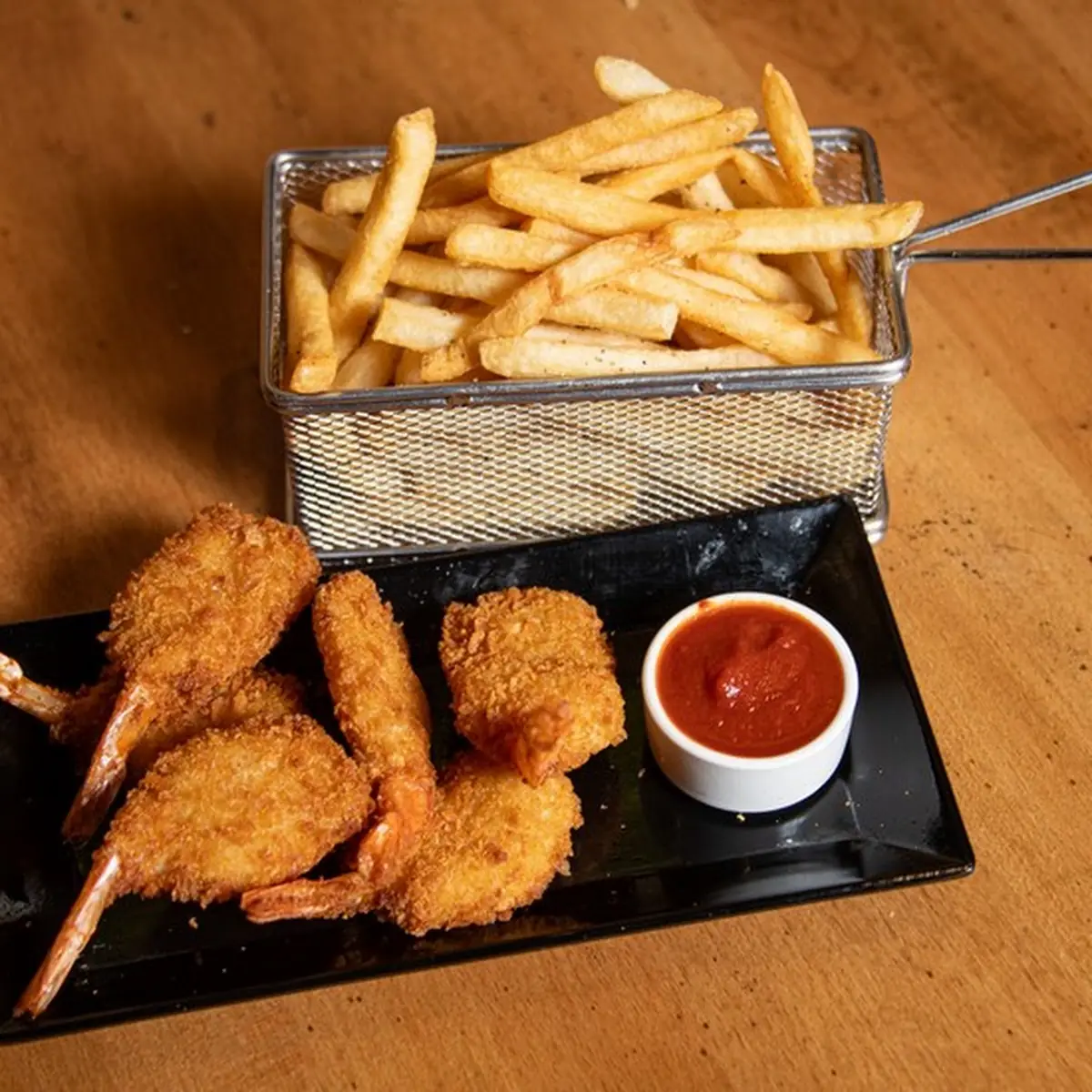 Jumbo Breaded Shrimp 6 Pieces w H Fries