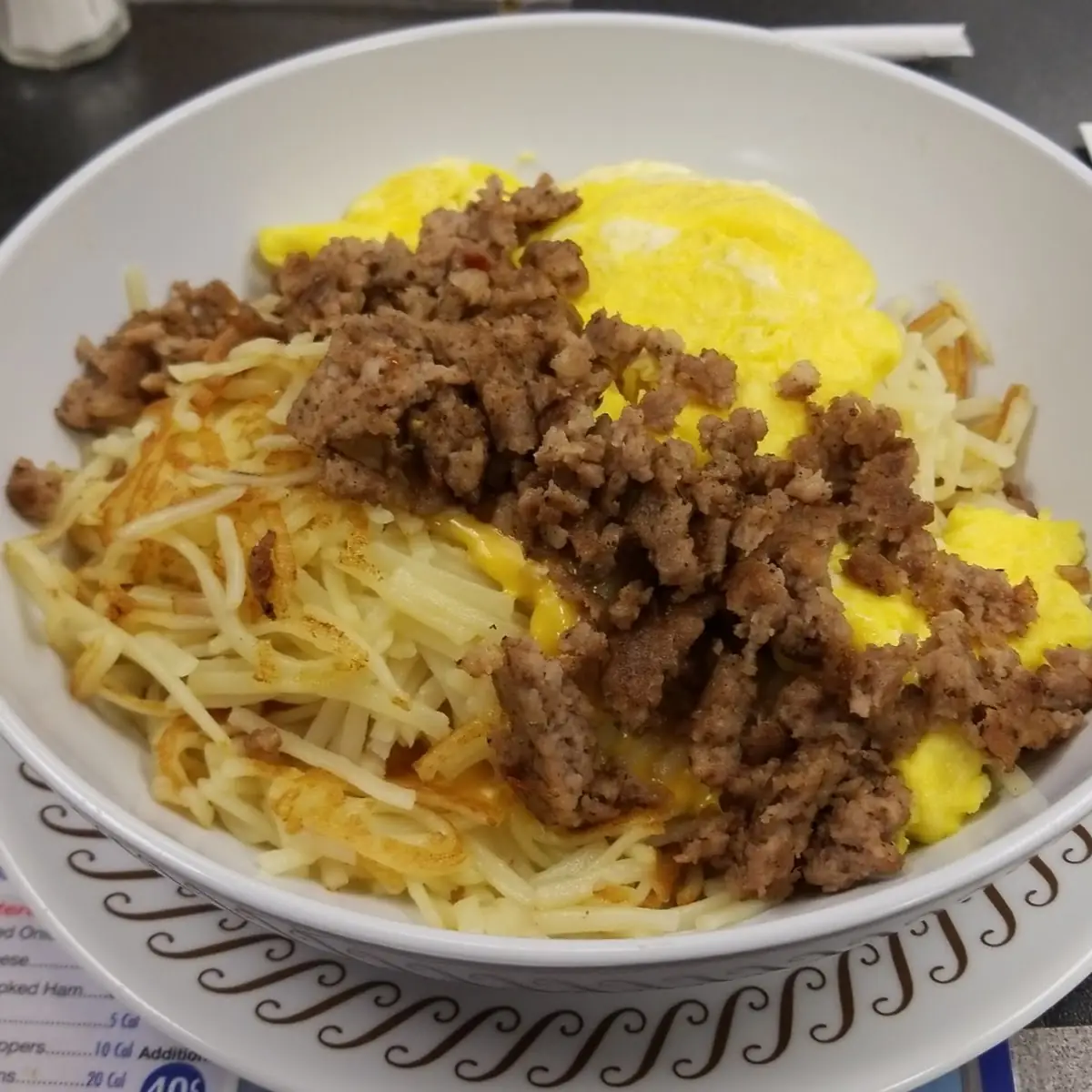 Sausage Egg Cheese Hash Brown