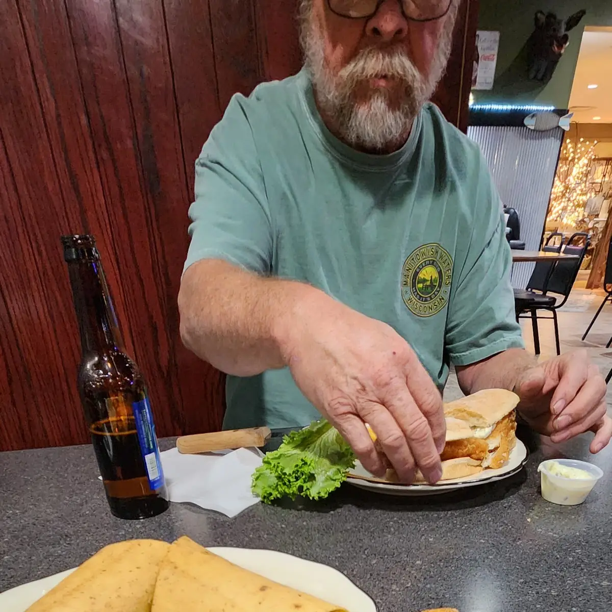 Chicken Bacon Ranch Wrap and Fish Sandwich