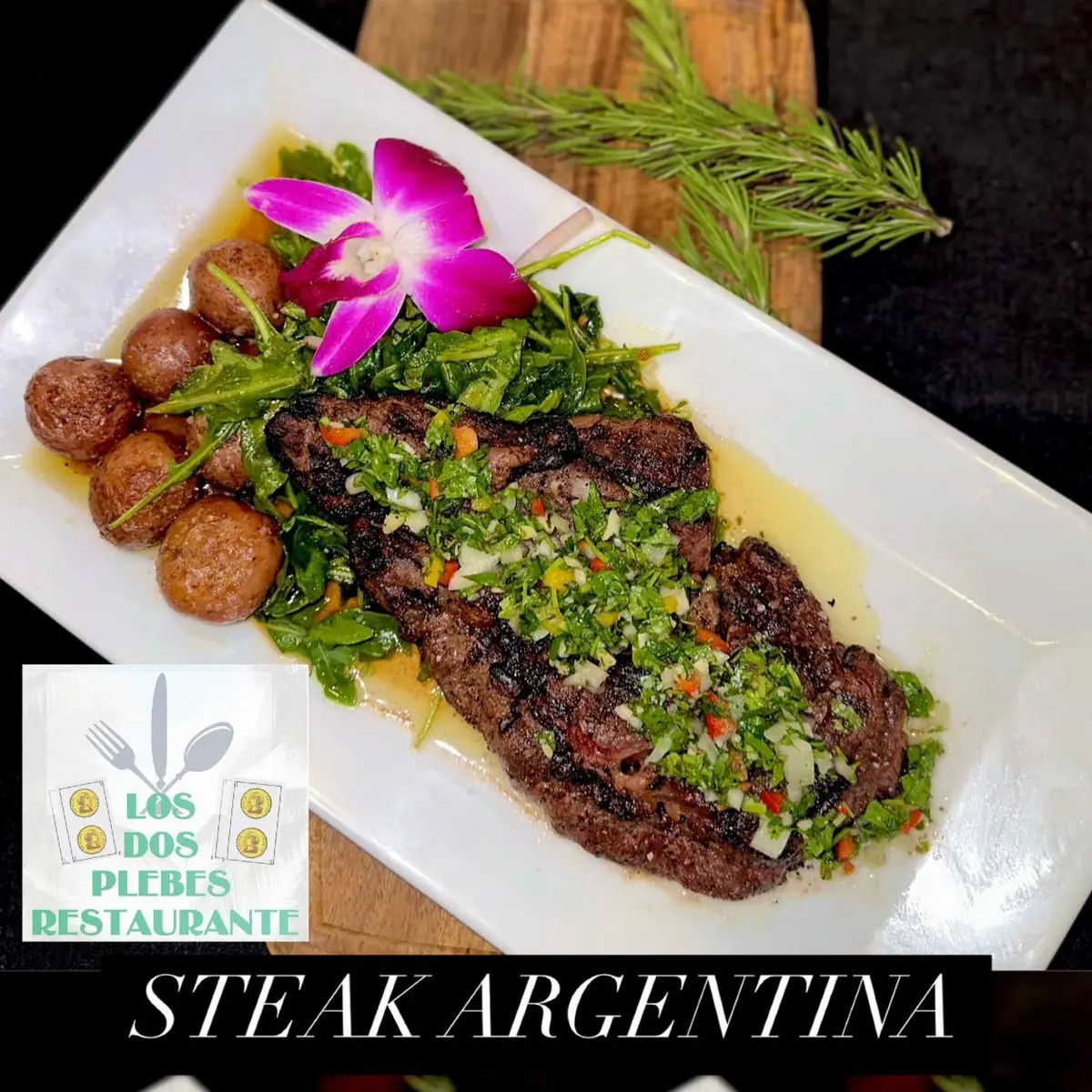 NY Strip Steak Con Chimichurri