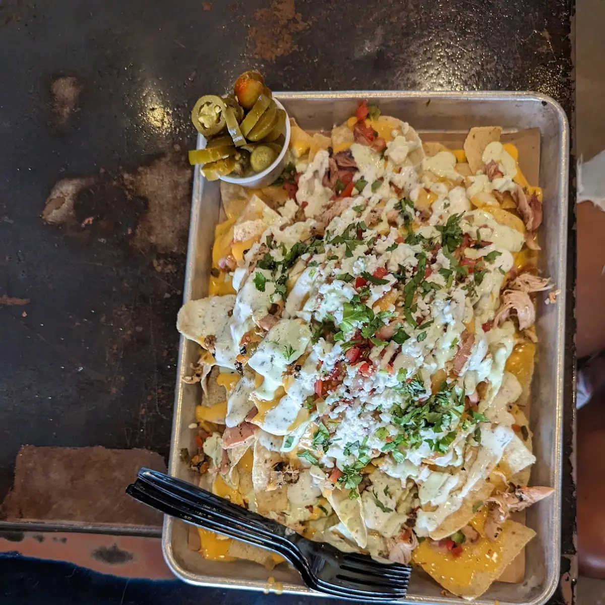 Chicken Nachos with Cheese