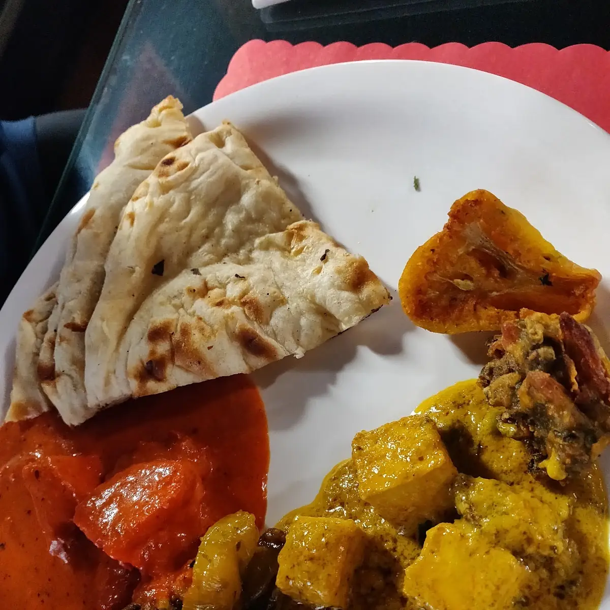 Vegetable Korma and Chilli Chicken