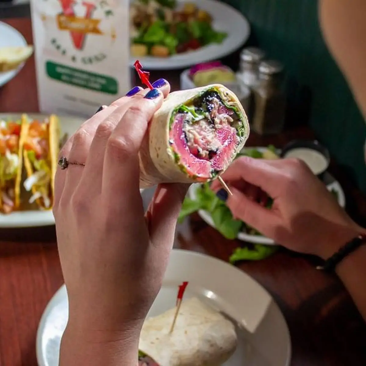 Sesame Toasted Ahi Tuna Wrap