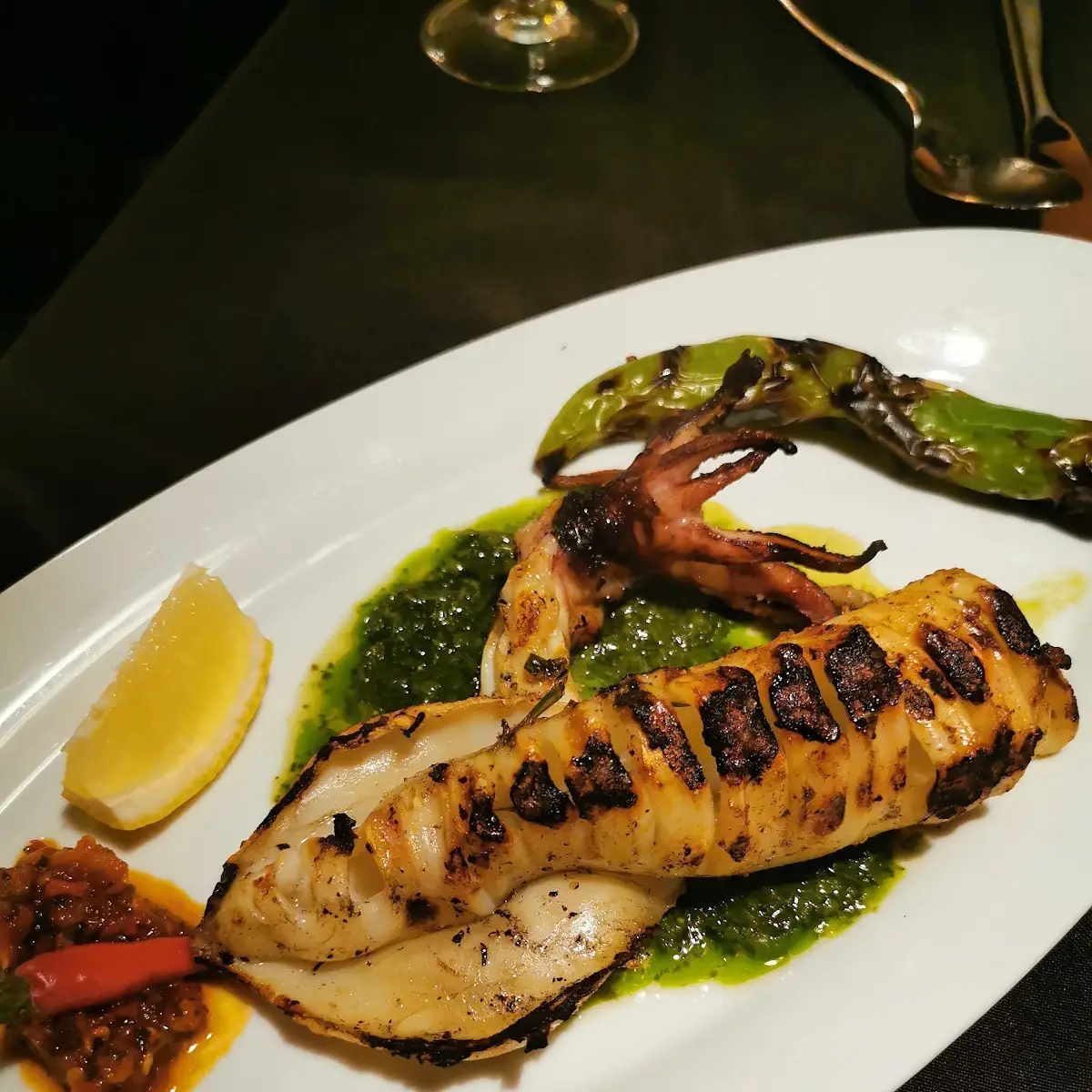 Grilled Calamari, The Cook's Shop