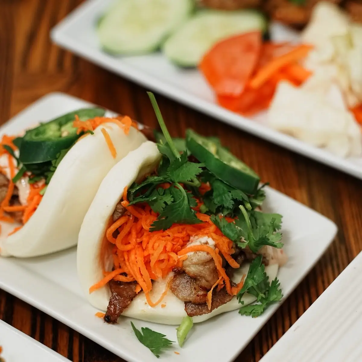 Grilled Shrimp Steamed Buns