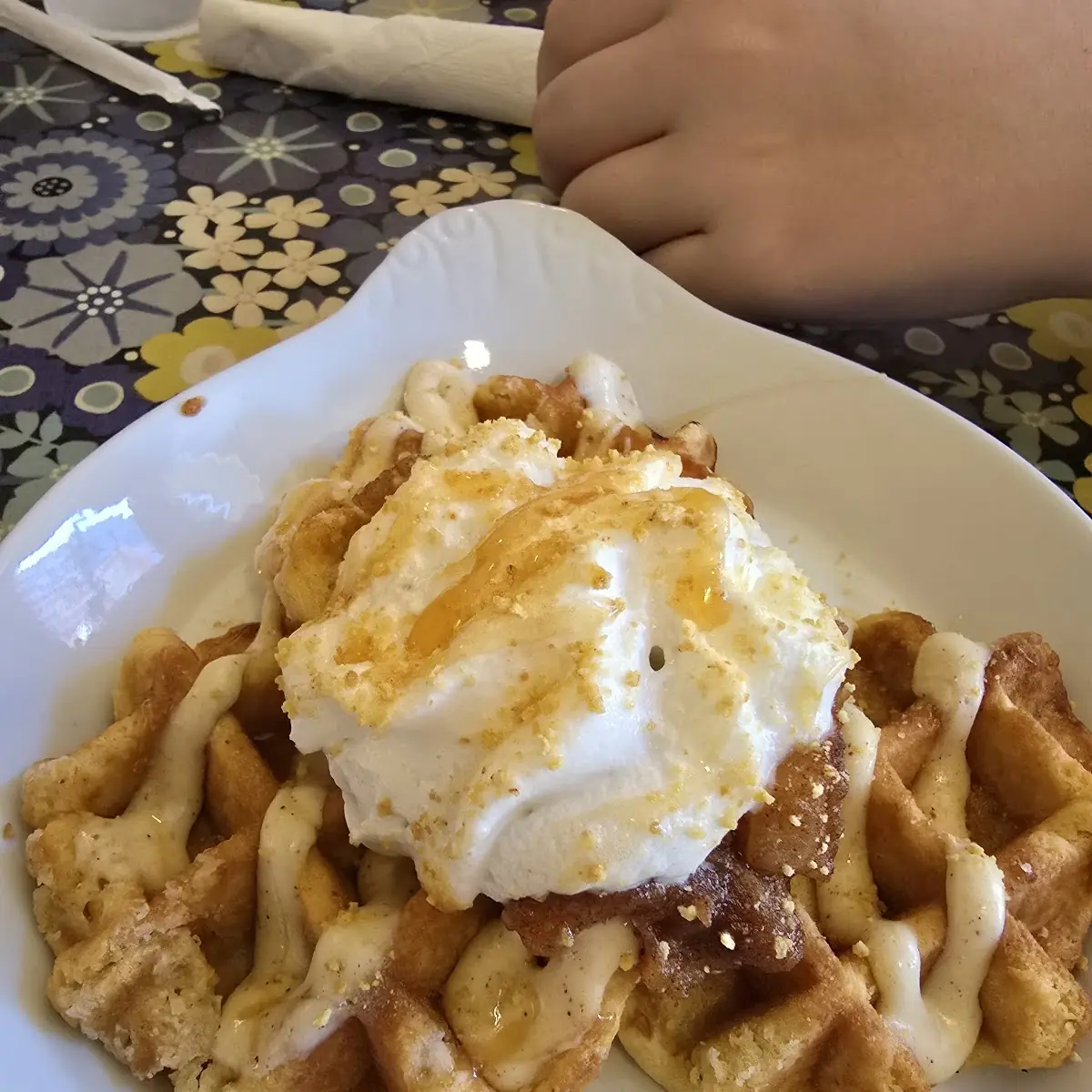 Apple Pie Cheesecake Waffles