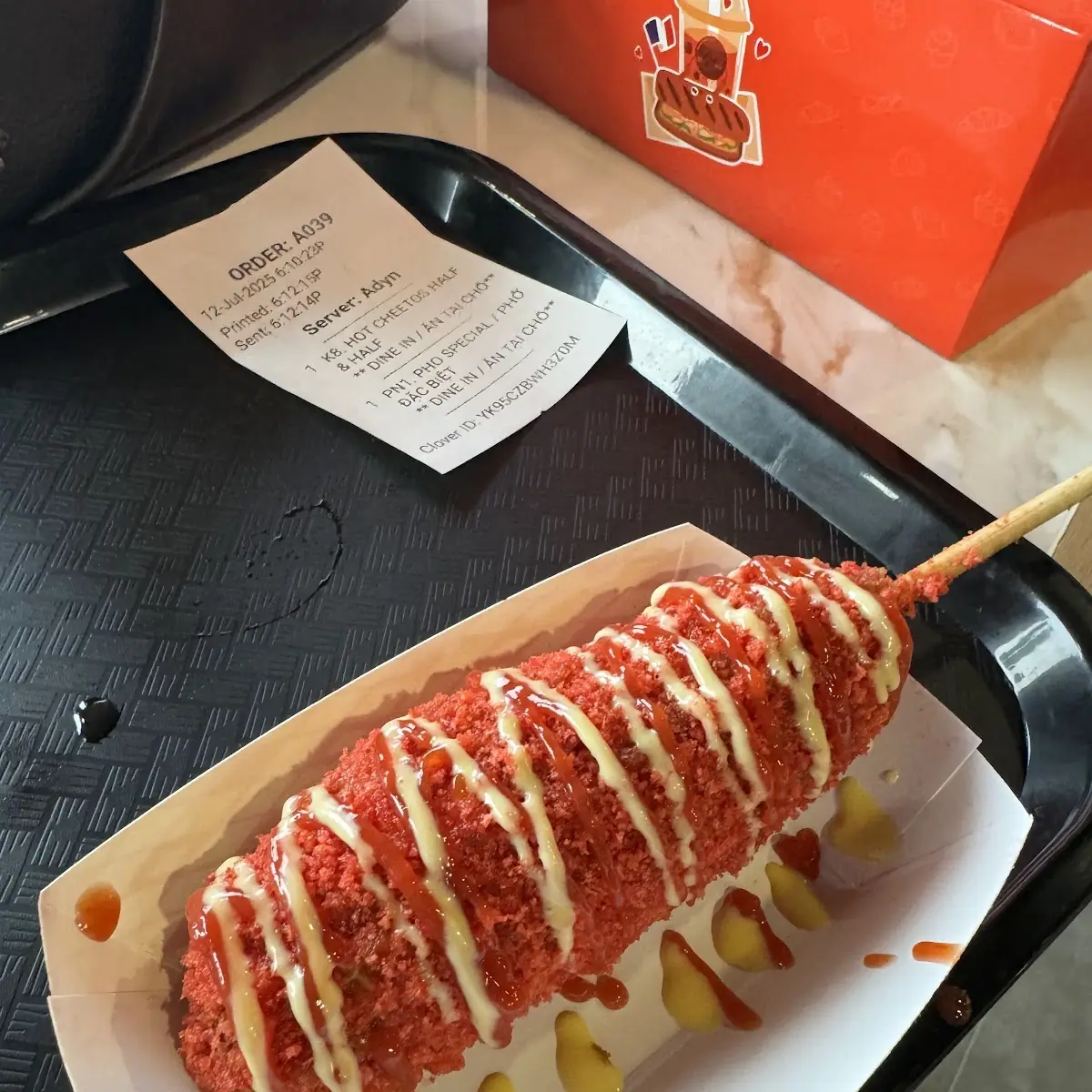 Hot Cheetos Corn Dog