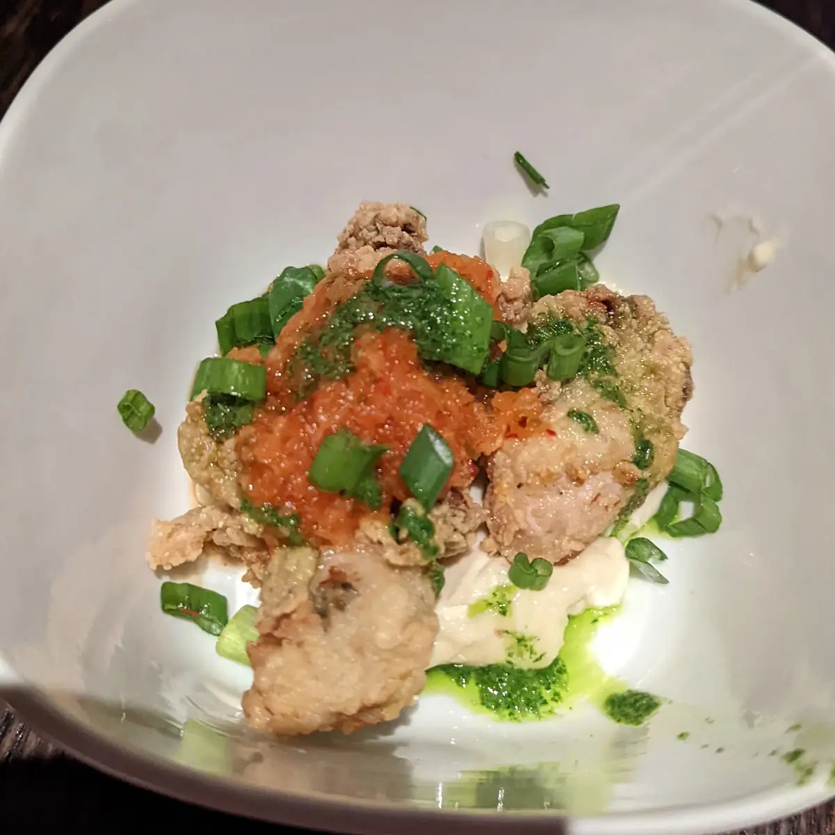 Crispy Oysters with Kimchi