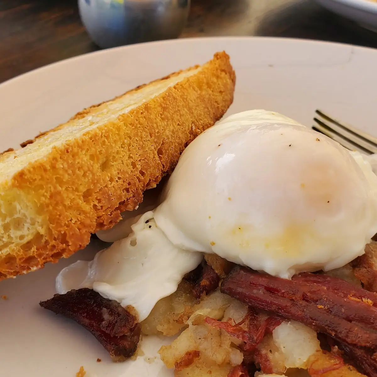 Hash with Poached Eggs