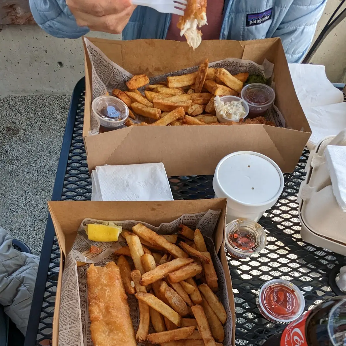 British Fish- € Chips Served in Newspaper