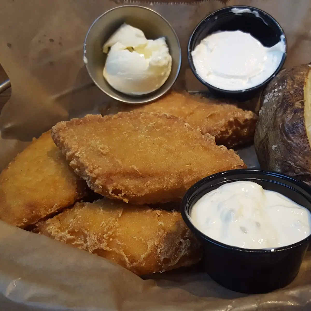 Fish & Chips with Baked Potato