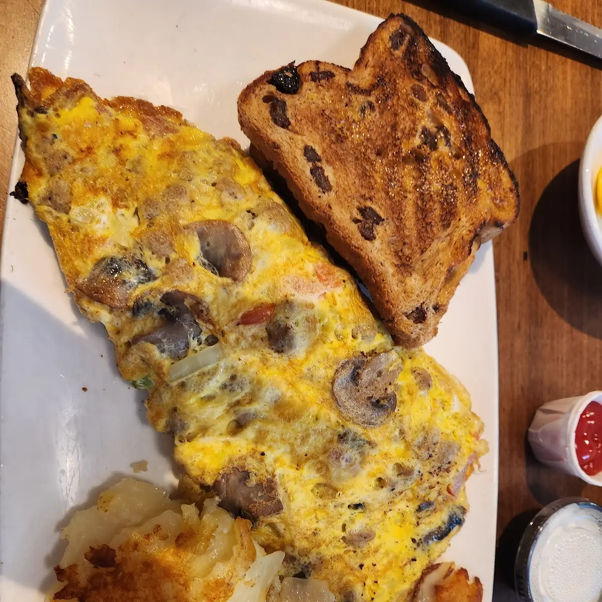 Sausage and Cheese Omelette