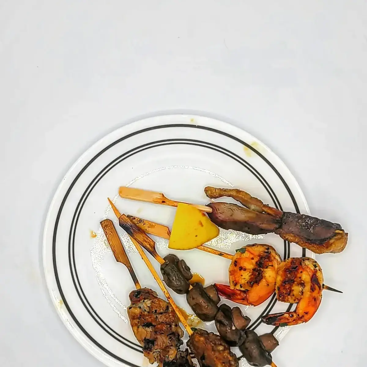 5 Yakitori Set Duck Mushroom Shrimp Chicken Pork Belly