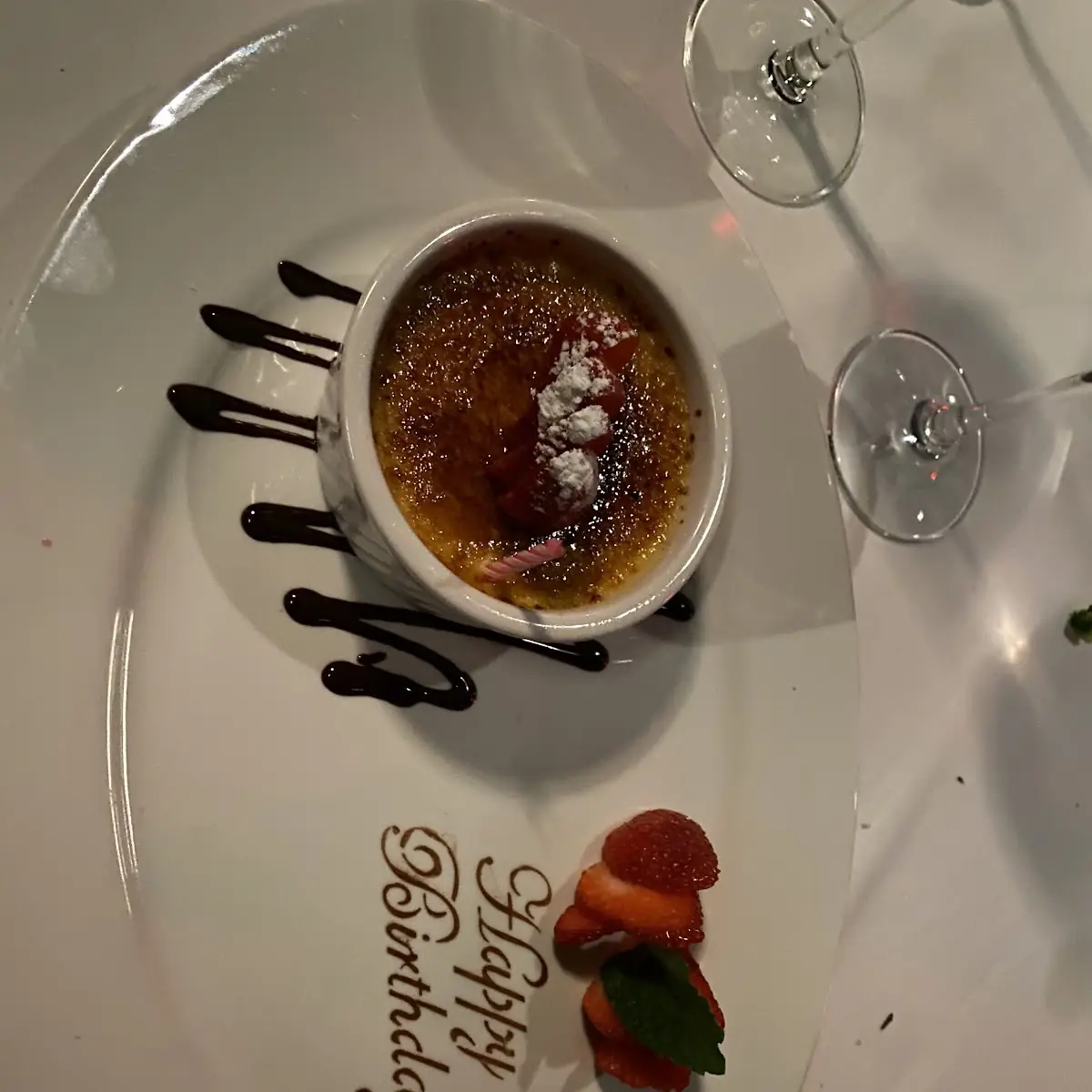 Creme Brulee with Strawberry
