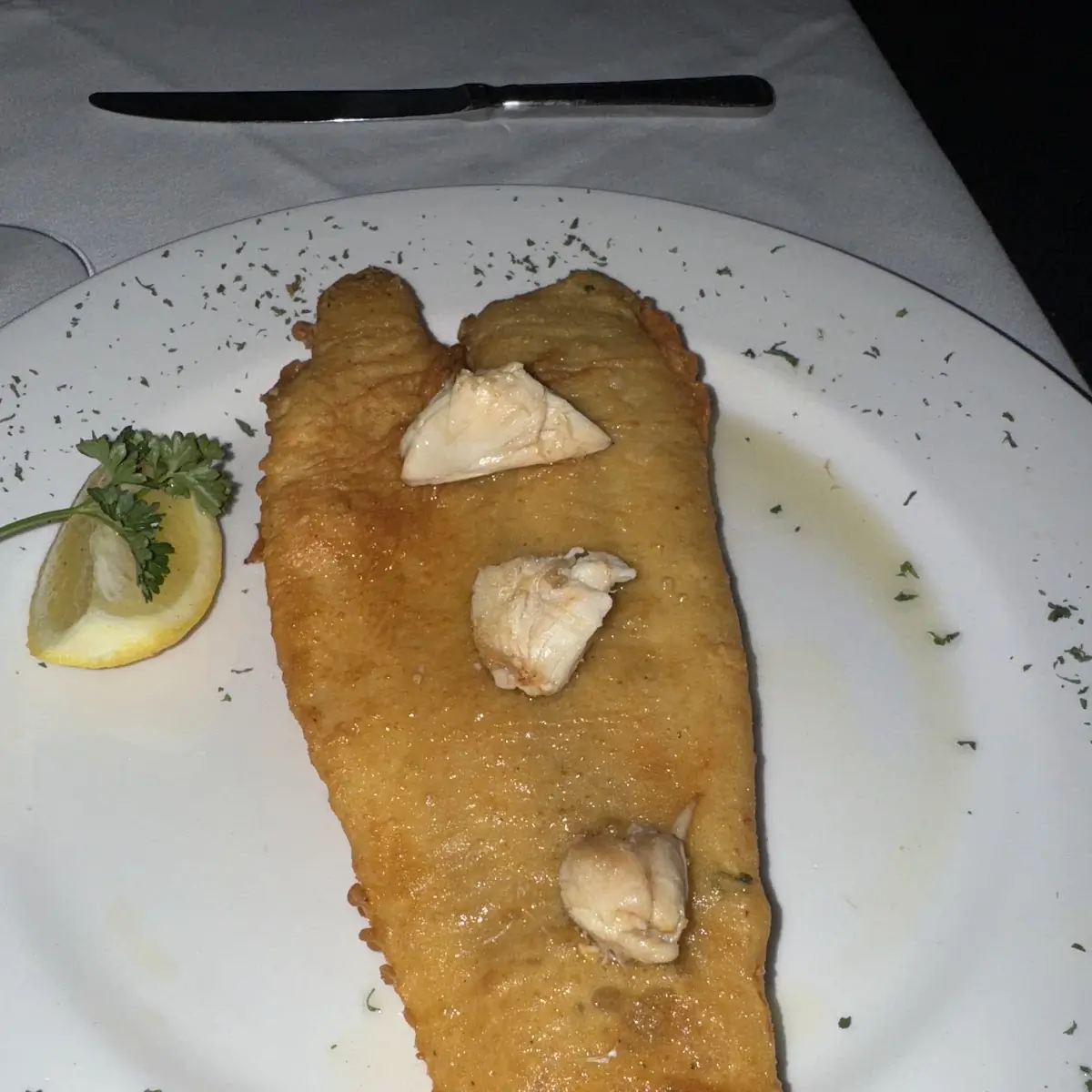Fried Fish with Butter and Lemon