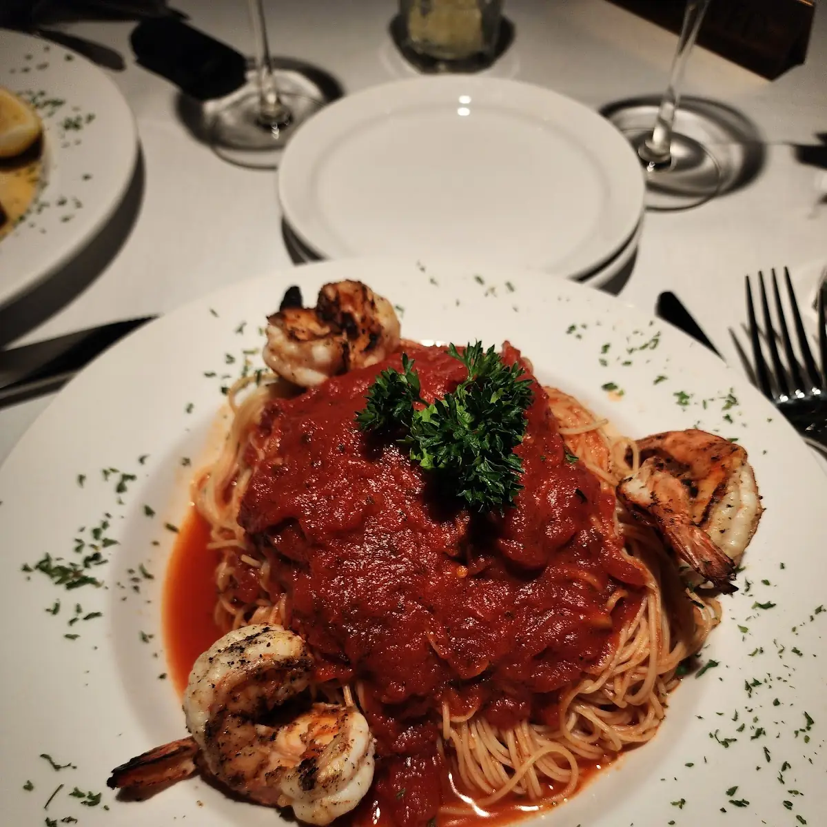 Pasta with Grilled Shrimp