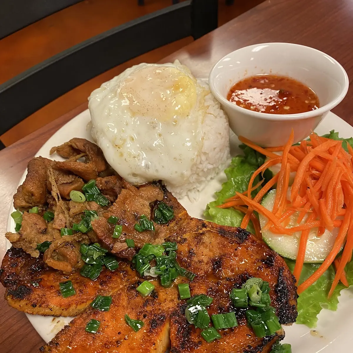 Pork Chop with Steam Rice