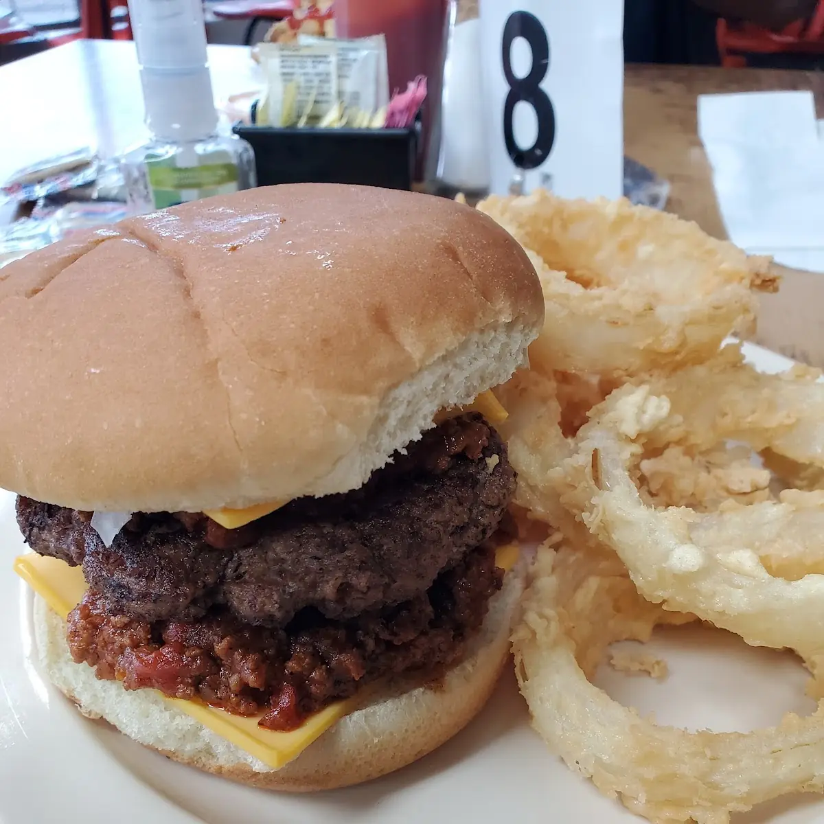 Fries and 1 2 Onion Rings