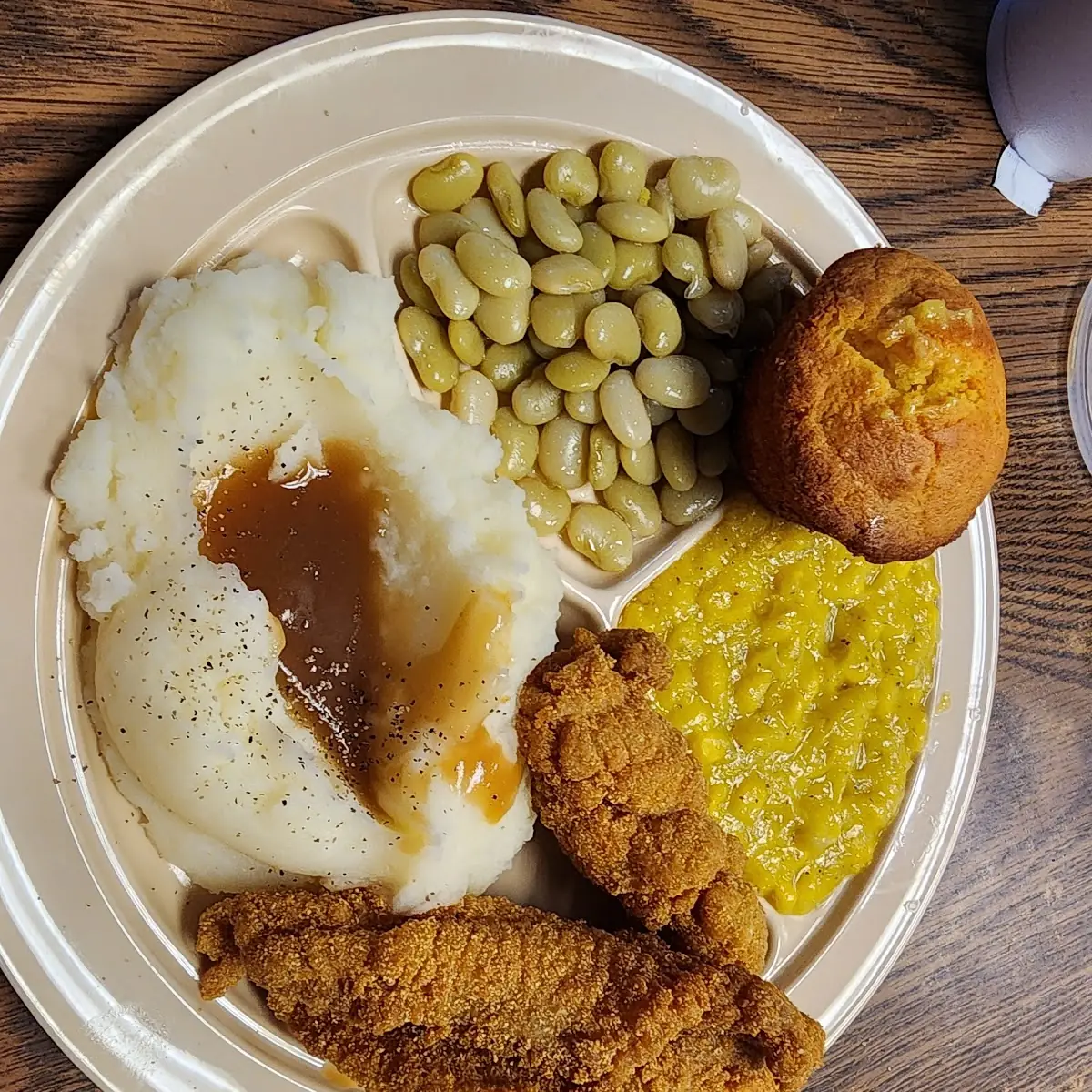 Special 2 Catfish Lima Beans Corn Corn Bread