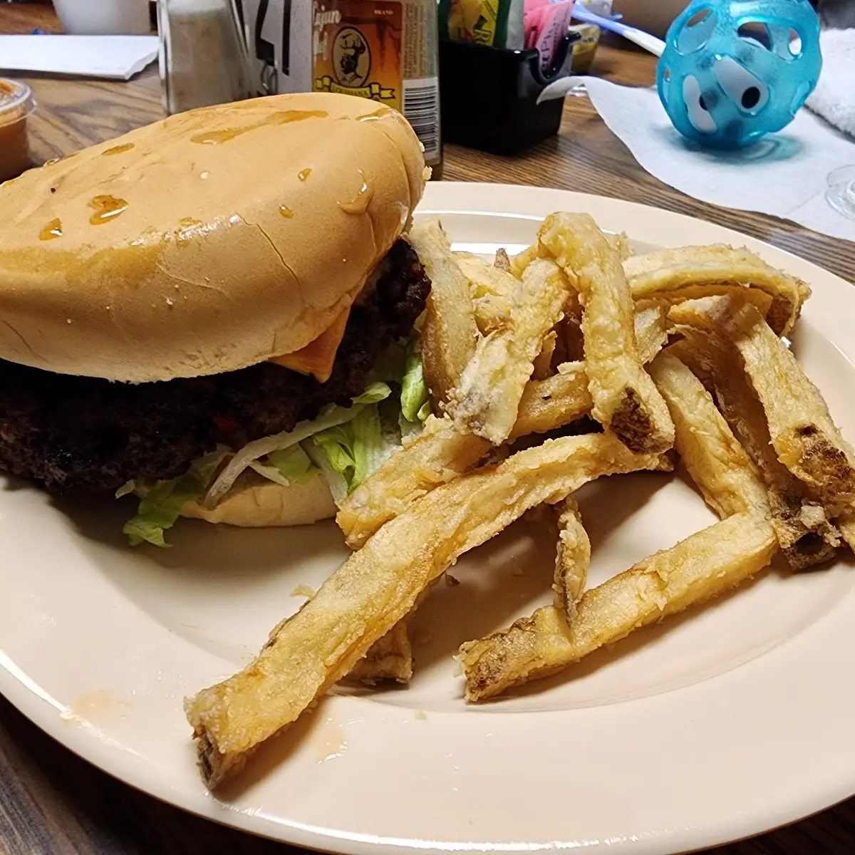 Zip Burger and Fries