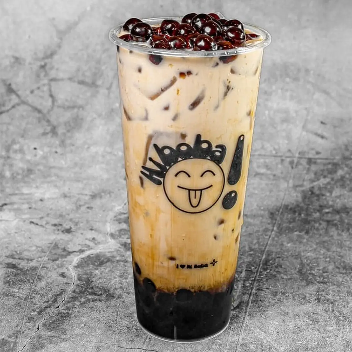 Earl Grey Milk Tea with Boba and Egg Custard