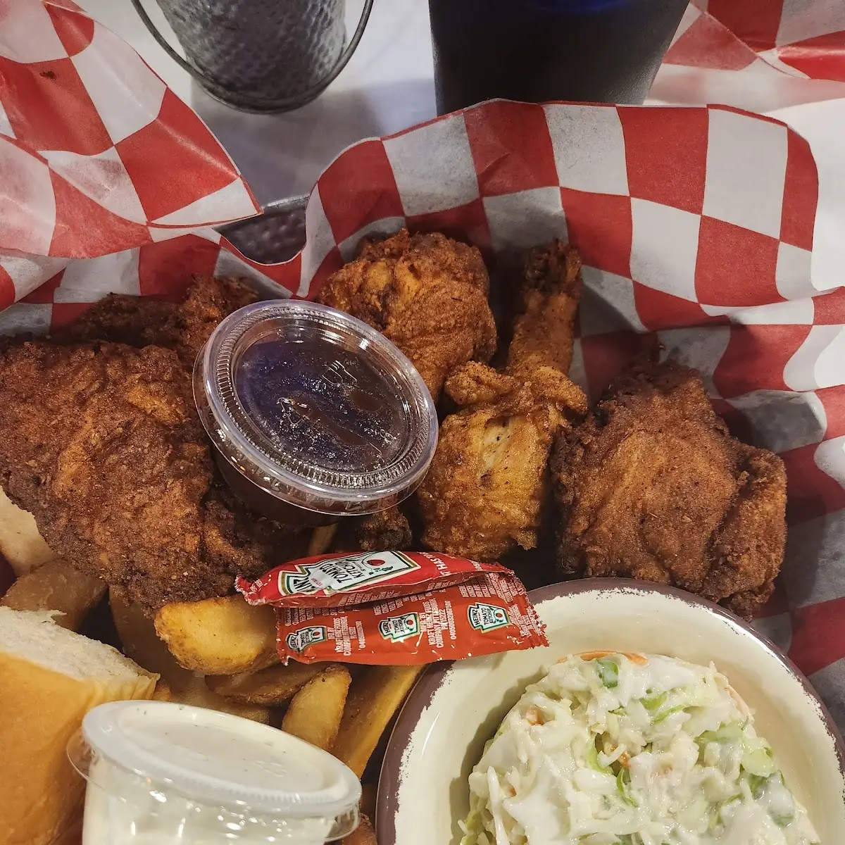 Fried Chicken with Potato Wedges