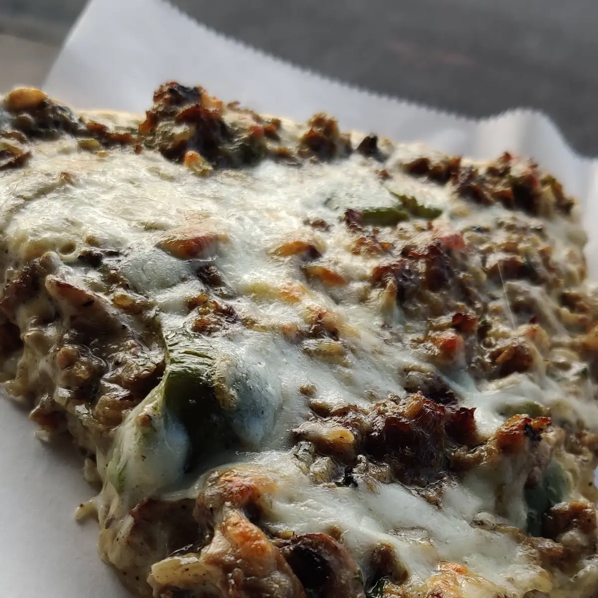 Philly Cheesesteak Pizza by the Slice