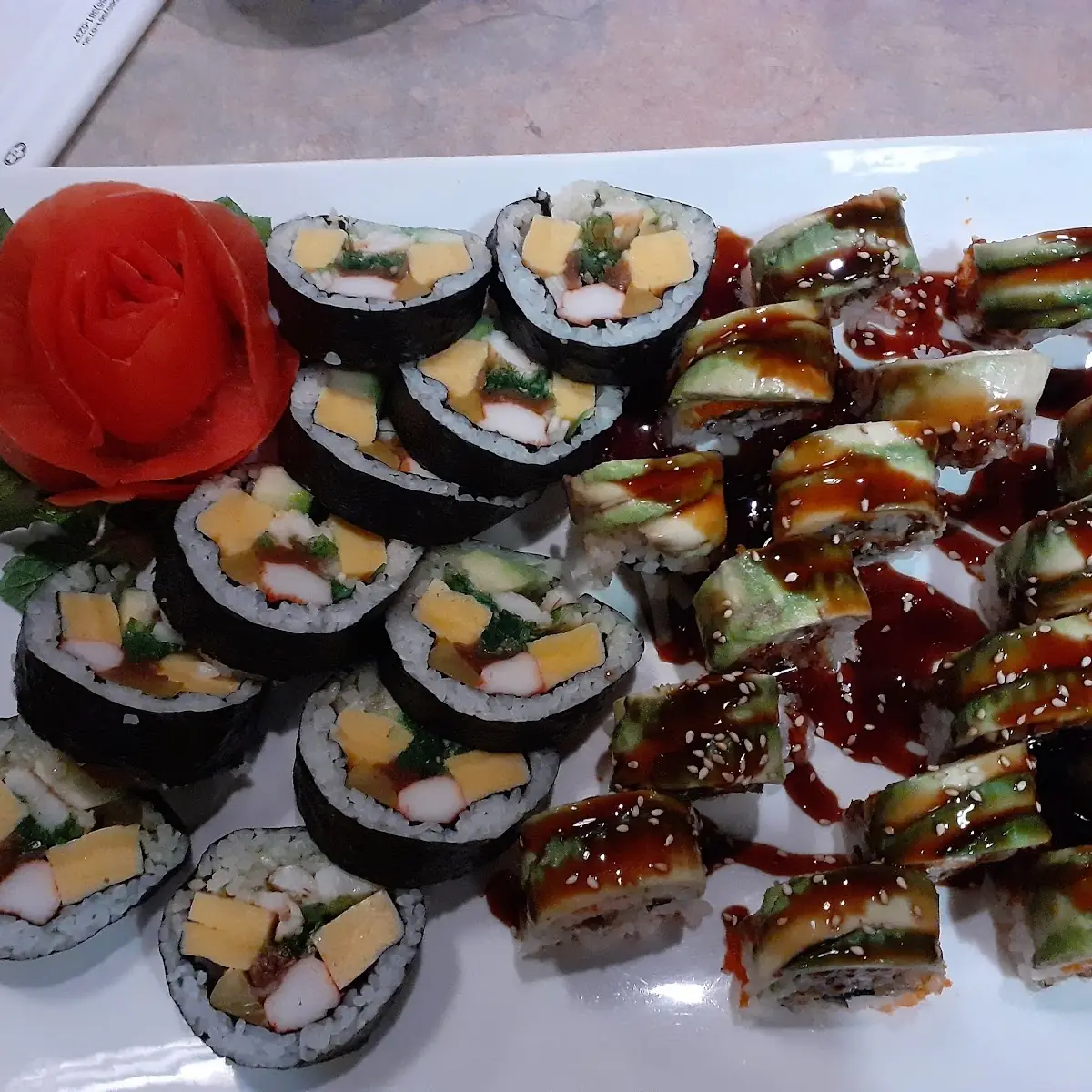 Futo Maki with a Dragon Roll