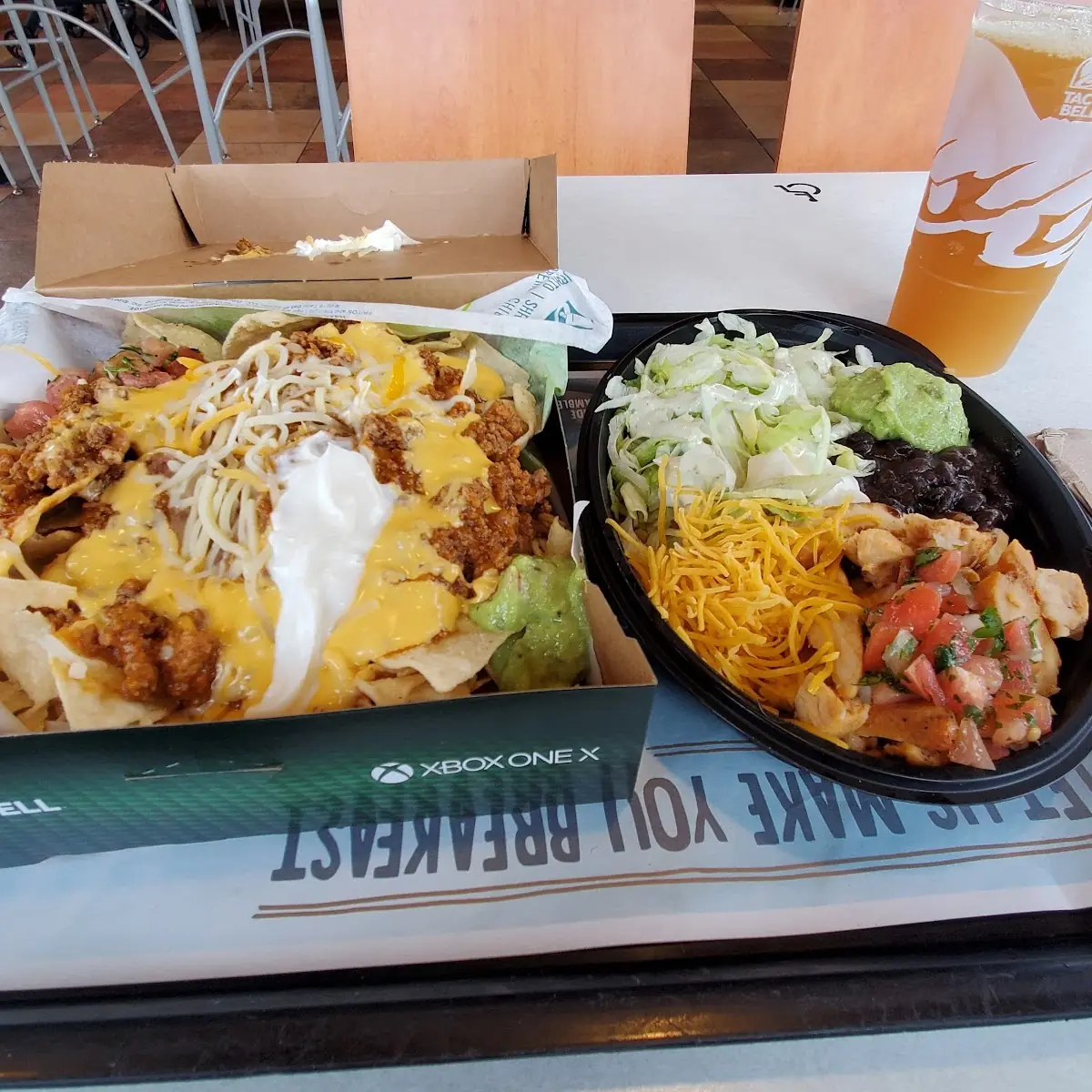 Nacho Box & Chicken Power Bowl
