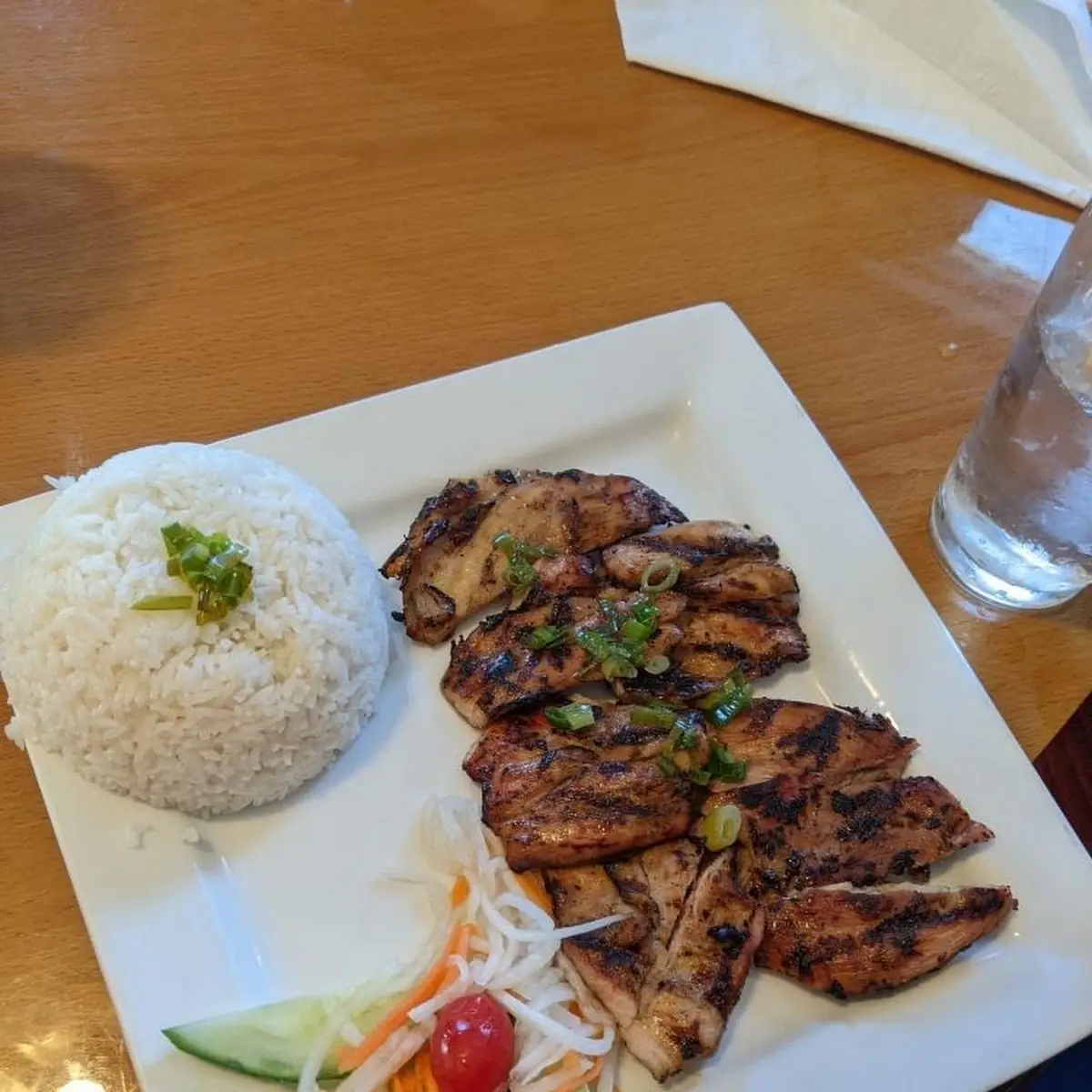 Grilled Pork Served with Rice