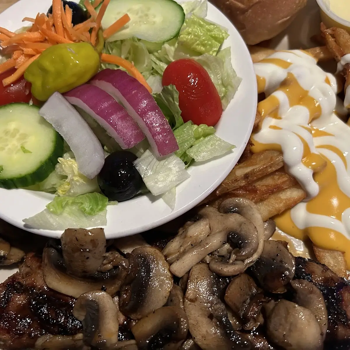 Ribeye Steak with Salad