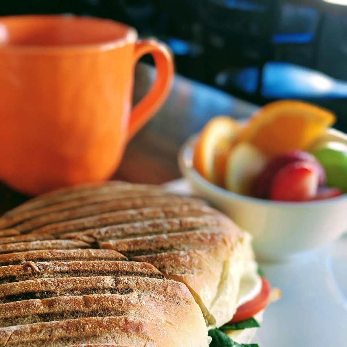 Caprese Sandwich with Fruit