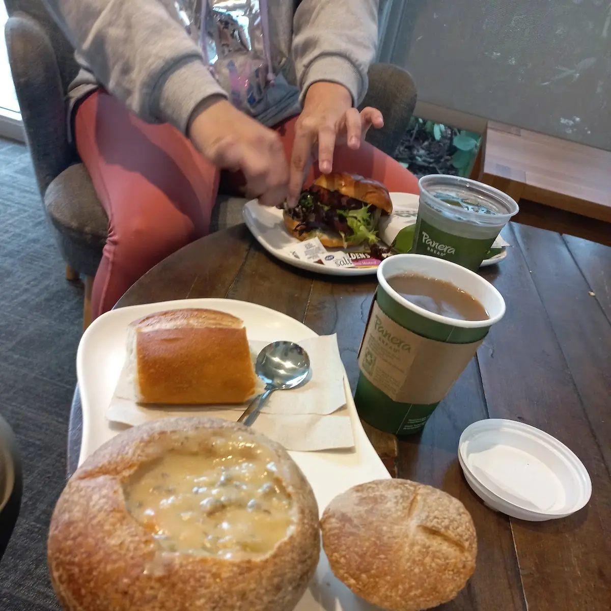 Panera Chipotle Chicken Scrambled Egg on Ciabatta