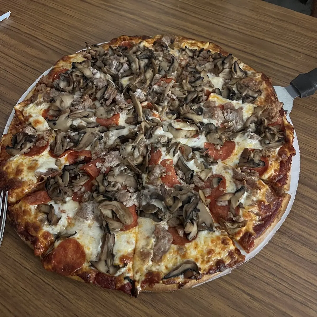 Sausage and Pepperoni Pizza