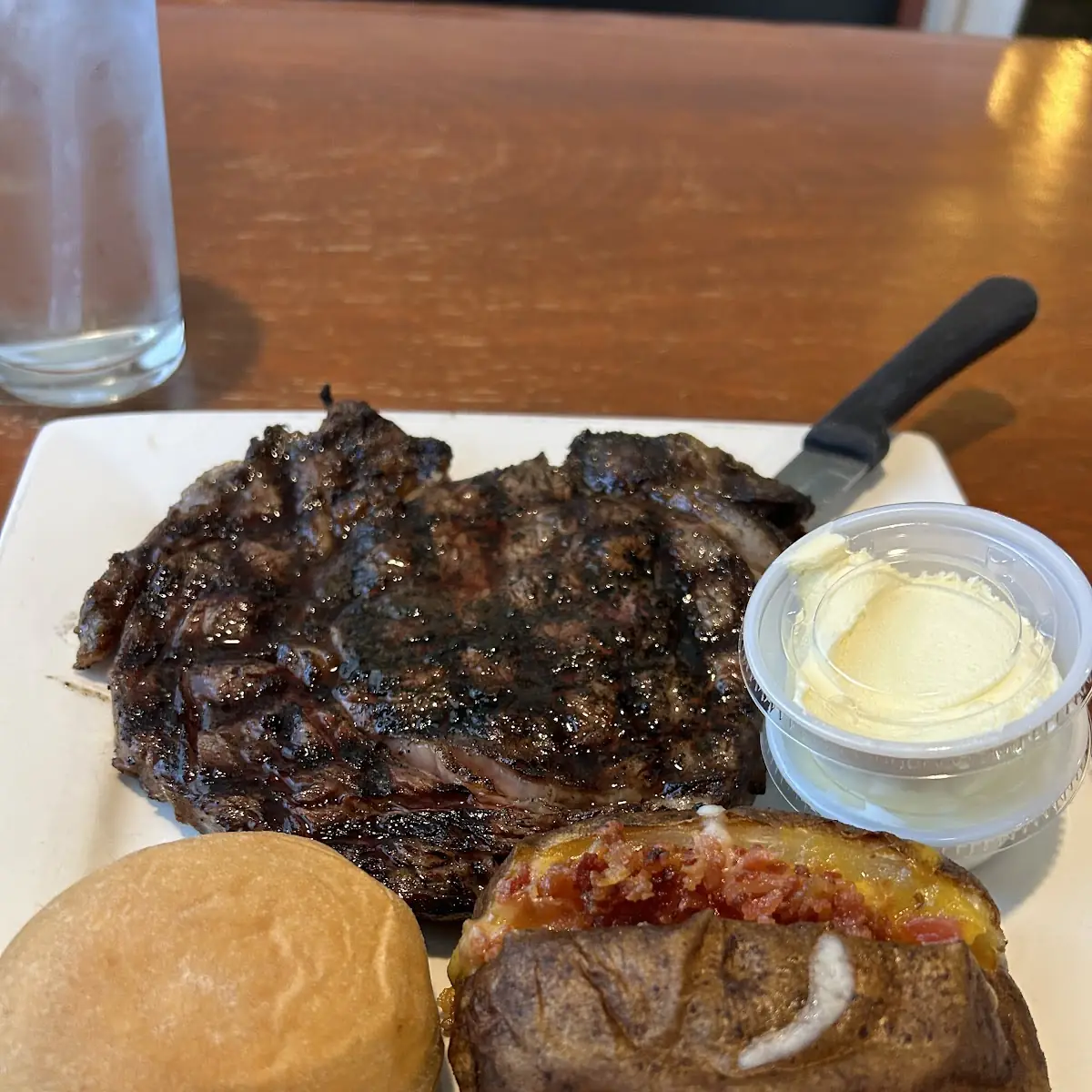 12oz Ribeye Steak Tough&Dry Mashed Potatoes