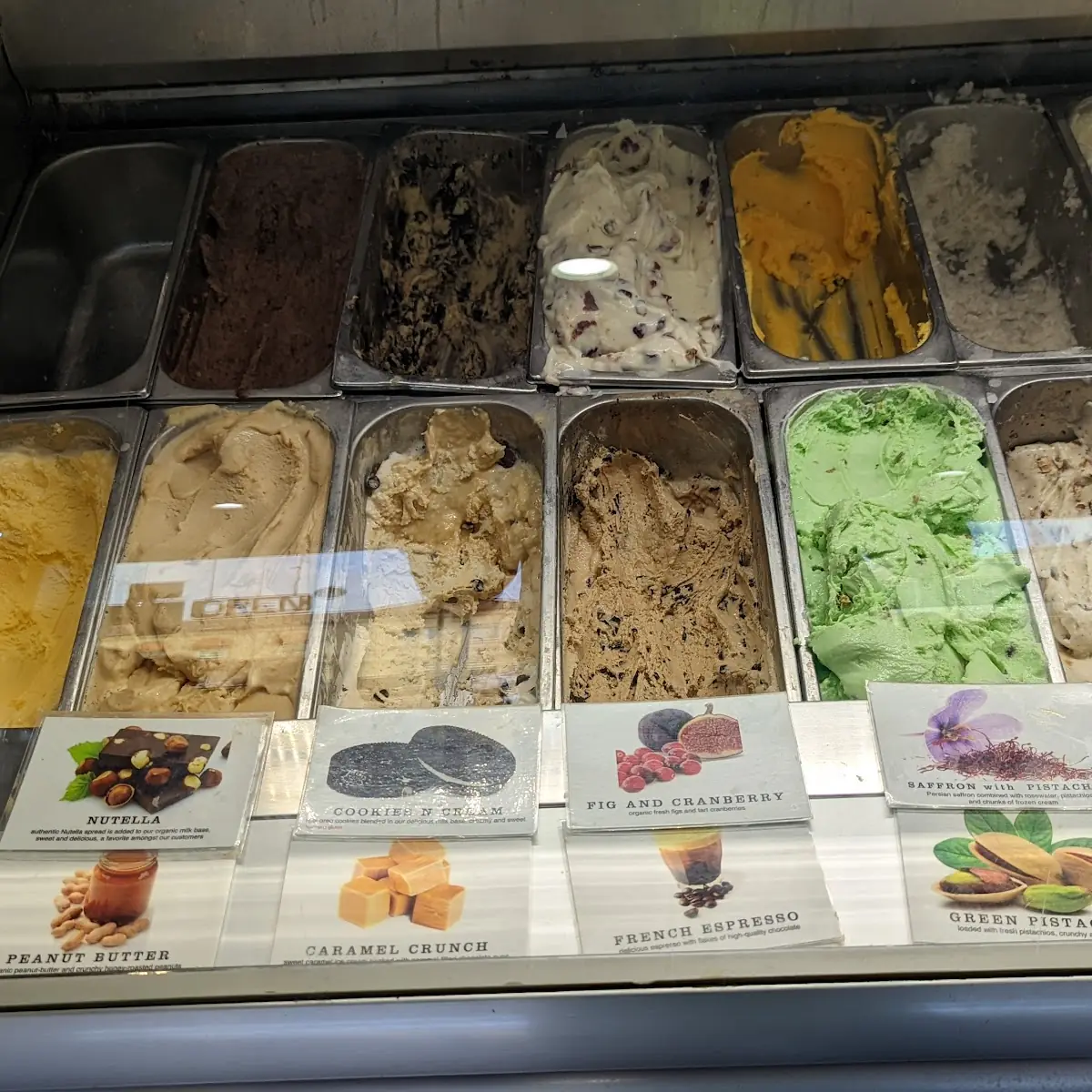 Assorted Artisanal Ice Cream Flavors