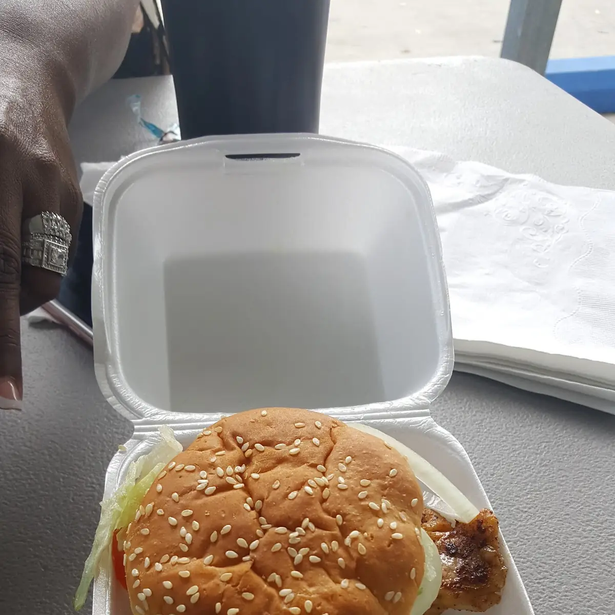 Blackened Grouper Burger