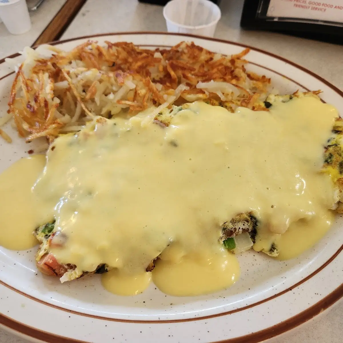 Cowboy Omelet with Hash Browns