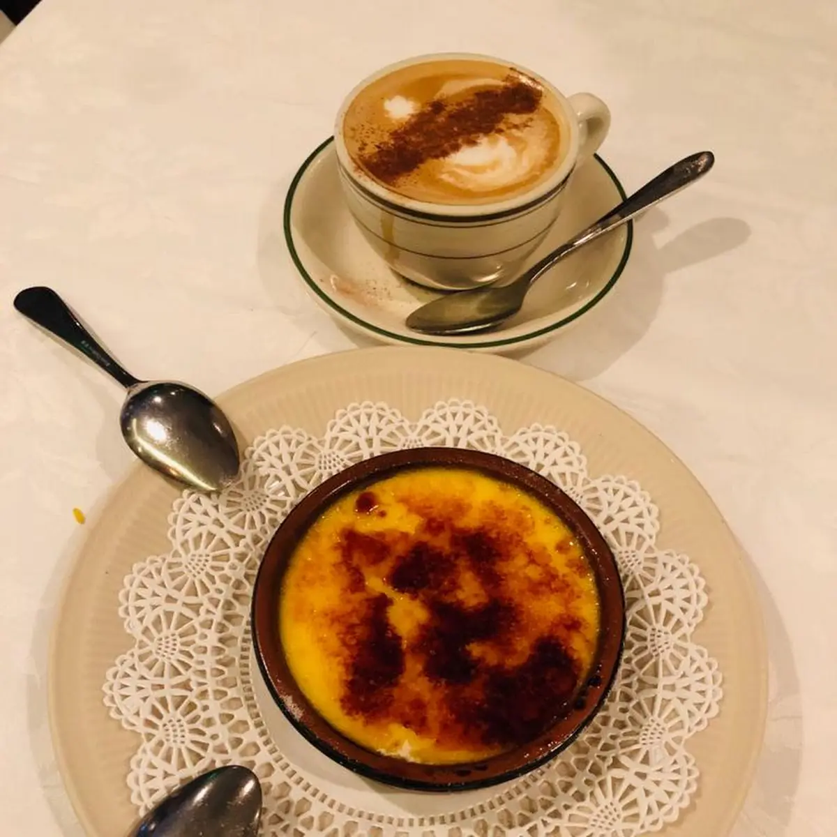 Creme Brulee and Cappuccino